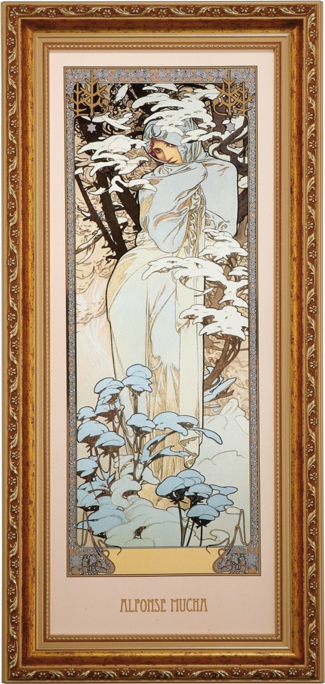 10651613 Goebel Картина "Зима1900" 27*57 Фарфор 