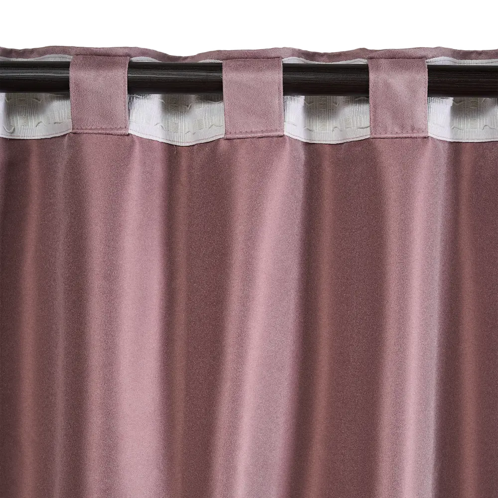 KREAFORTA Manchester - бархатная штора серо-розового оттенка 200x280 см 89401546 STLM-1563563 - Вид №5