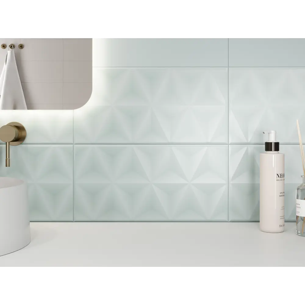 Настенная плитка KREAFORTA Mersey MonoR 20x40 см 1.62 м² матовая цвет мятный STLM-2011043 - Вид №6