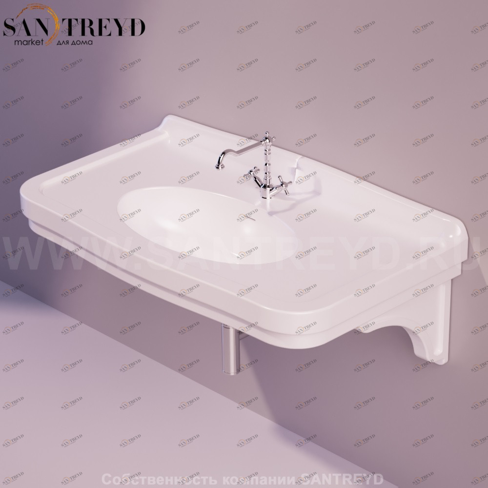 LO934BIANCO Подвесная раковина настенная прямоугольная Simas Londra белая