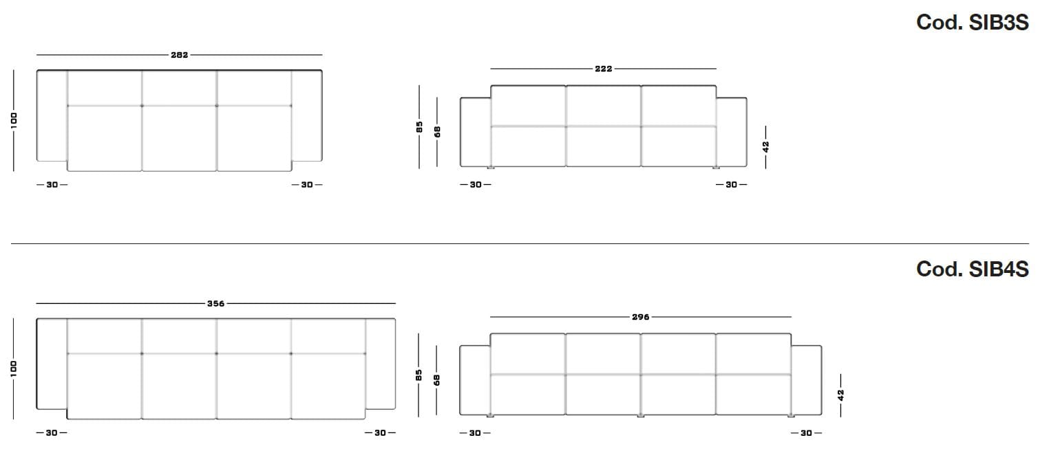 3-местный кожаный диван Secolo Sibylia ARCH-00012960 - Вид №1