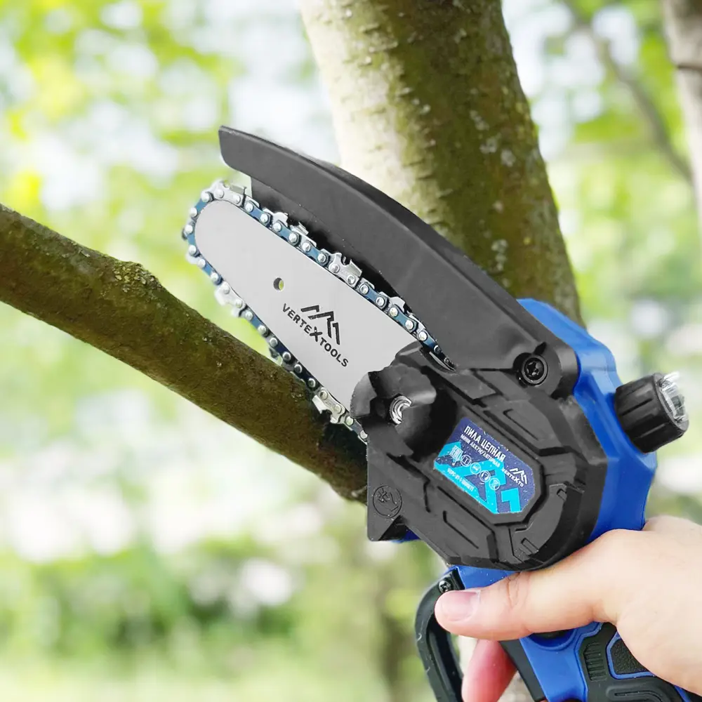 Аккумуляторная цепная пила VERTEXTOOLS VCPC-21 - компактная для сада и мастерской 89401215 STLM-1576609 - Вид №7