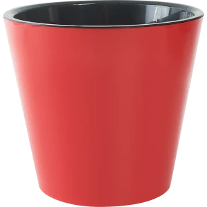 Горшок цветочный ø16 h14.5 см v1.6 л пластик красный