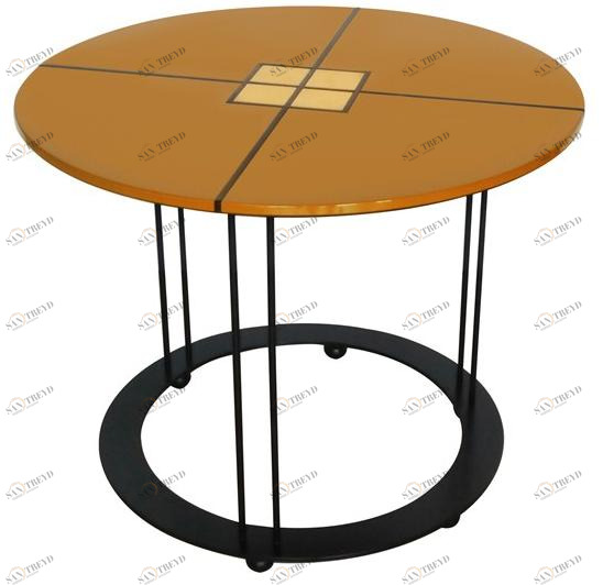 Garbarino Круглый лакированный журнальный столик Aureola Aur cf5 c 