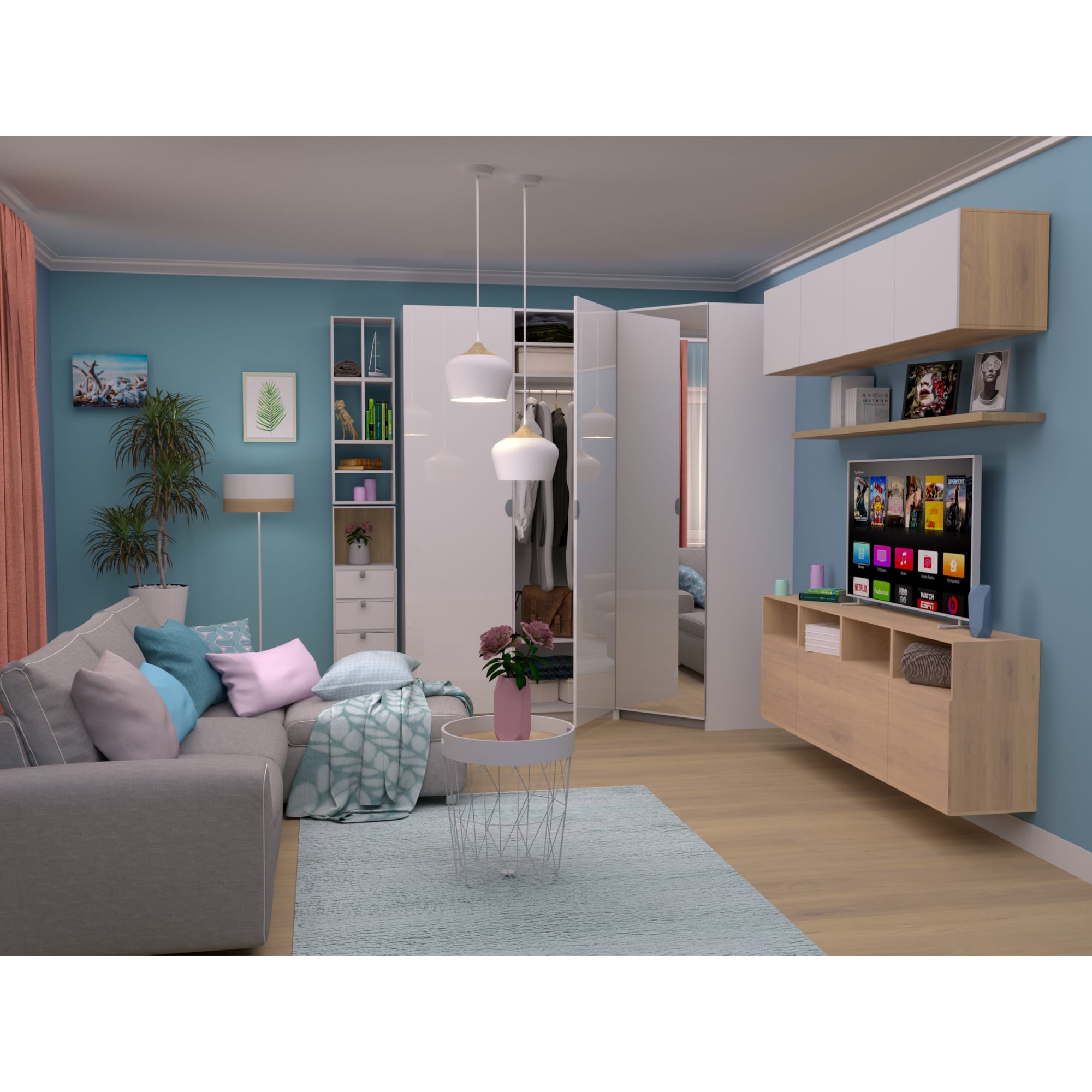 82018419 Свеча-столбик «Рустик», 7х13 см, цвет голубой Santreyd  - Вид №5