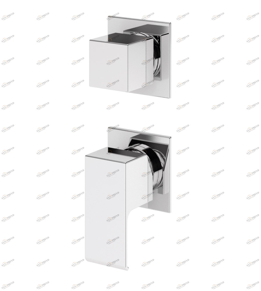 Встраиваемый смеситель для душа с поворотным переключателем на 3 выхода CEZARES PORTA-VDIM3-M-01