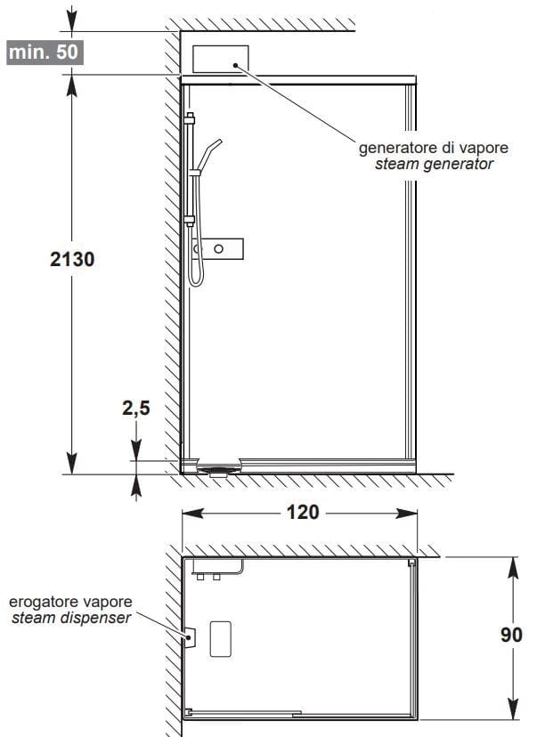 Многофункциональная угловая душевая кабина с раздвижной дверью Kinedo K1000 ARCH-00100999 - Вид №6