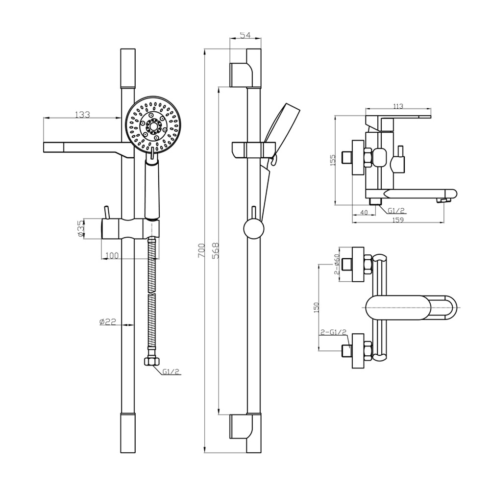 R3701 Комплект смесителей Raiber  - Вид №5
