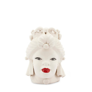 200941-WT ABHIKA ВАЗА MORO LADY МАЛЕНЬКАЯ WHITE MATT