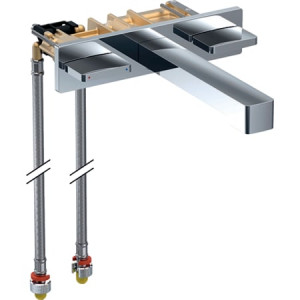 116.461.21.1 Смеситель для раковины Geberit ONE прямоугольного исполнения, настенный монтаж, смеситель двухручковый, для монтажного элемента Geberit ONE Geberit