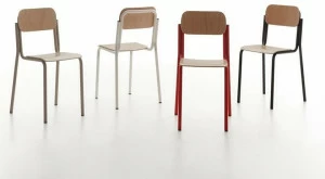 Manerba Стул металлический штабелируемый с открытой спинкой Easy