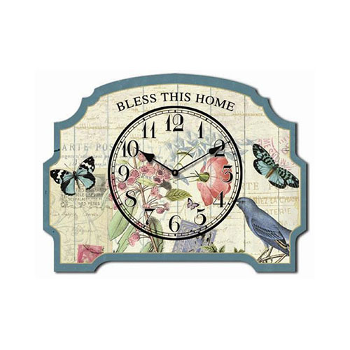 40721 Часы настольные 06 13 х 16 см кварц "Порхающие бабочки" Феникс-Презент 