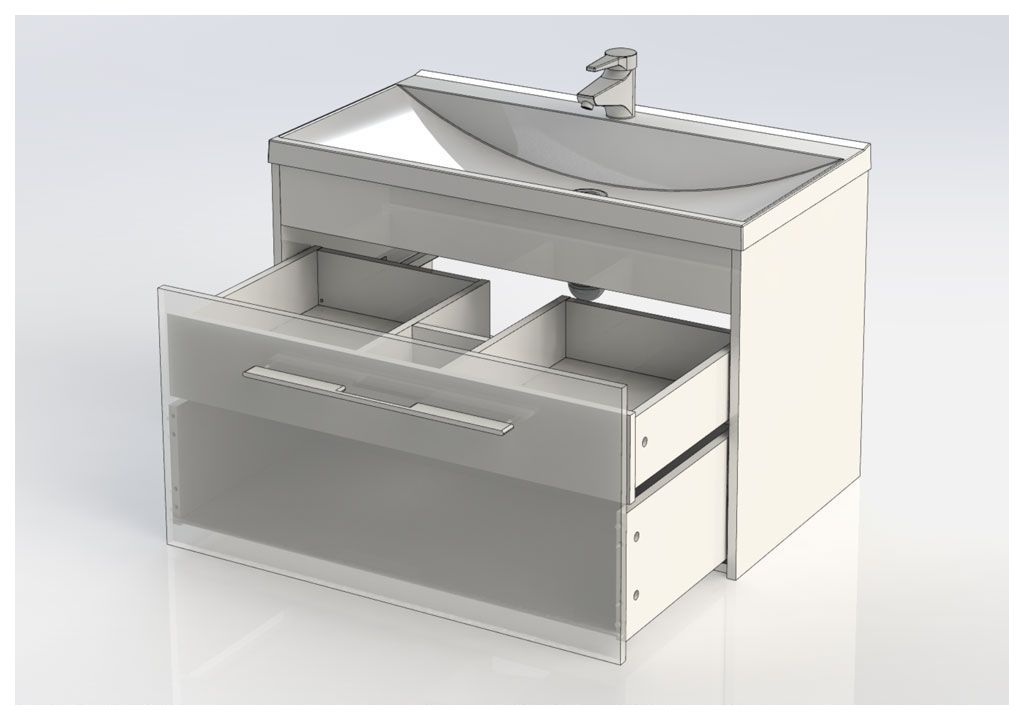Тумба с раковиной Aquanet Августа 90 дуб сонома 0021003100204119 - Вид №4