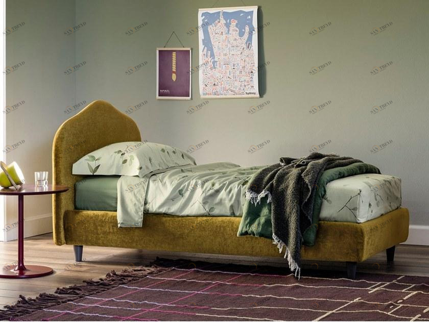 Twils Односпальная кровать из ткани с мягким изголовьем Medea sun-id-1479161