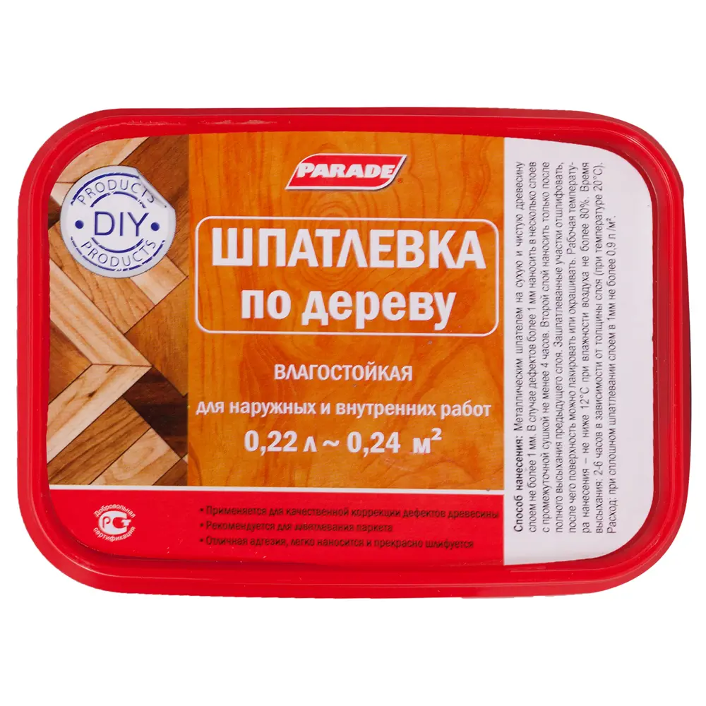 Шпаклёвка по дереву Parade цвета берёза 0.4 кг 12412344 STLM-2146632 Santreyd  - Вид №1
