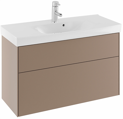 47442 IFO Sense тумба под умывальник, с двумя ящиками, W = 900 мм, W1 = 922 мм, темно-серый - Вид №10