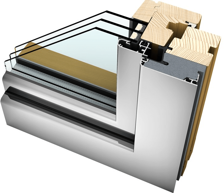 INTERNORM Italia Окно из алюминия и дерева с двойным остеклением sun-id-1465162 - Вид №1