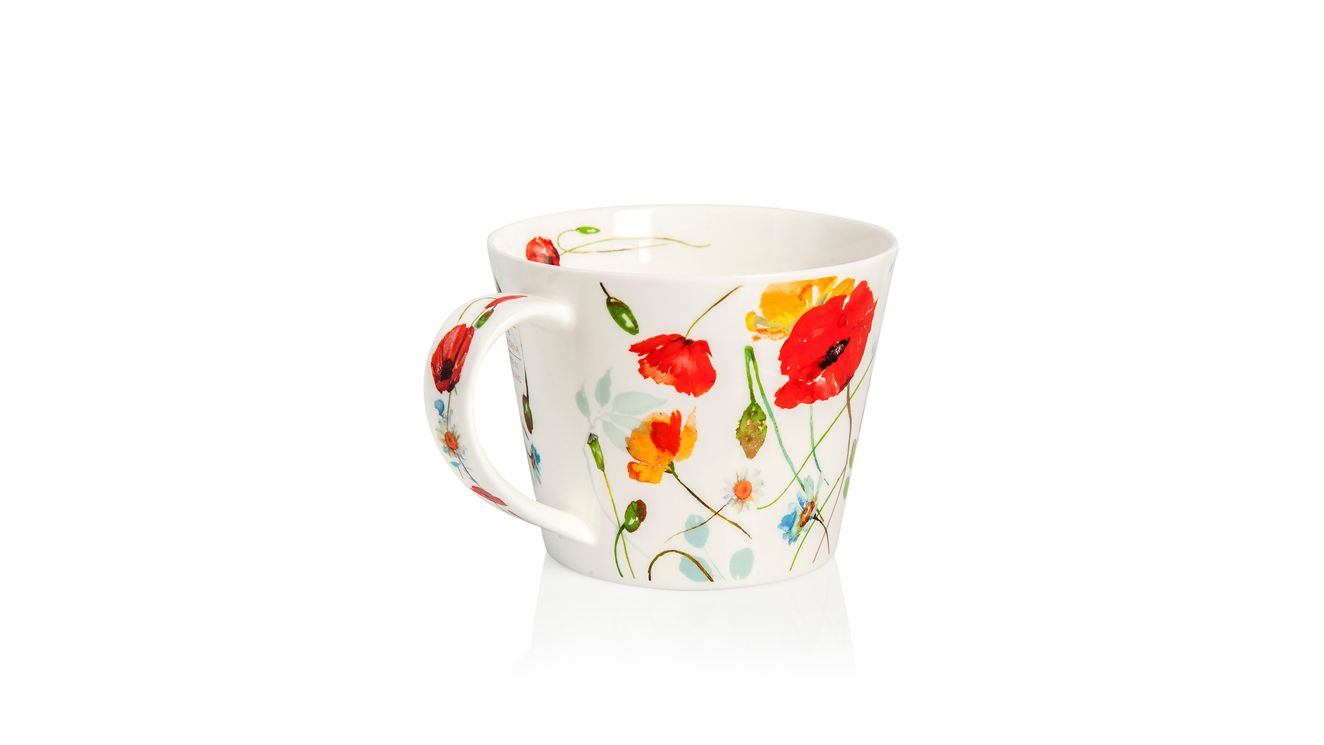 10607719 Dunoon Чашка чайная с блюдцем Dunoon "Садовый мак.Айлей" 350мл Фарфор костяной  - Вид №1