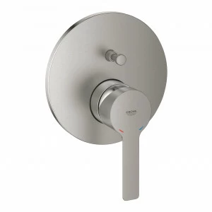 Смеситель однорычажный для ванны GROHE Lineare New, круглая розетка, суперсталь (24064DC1)