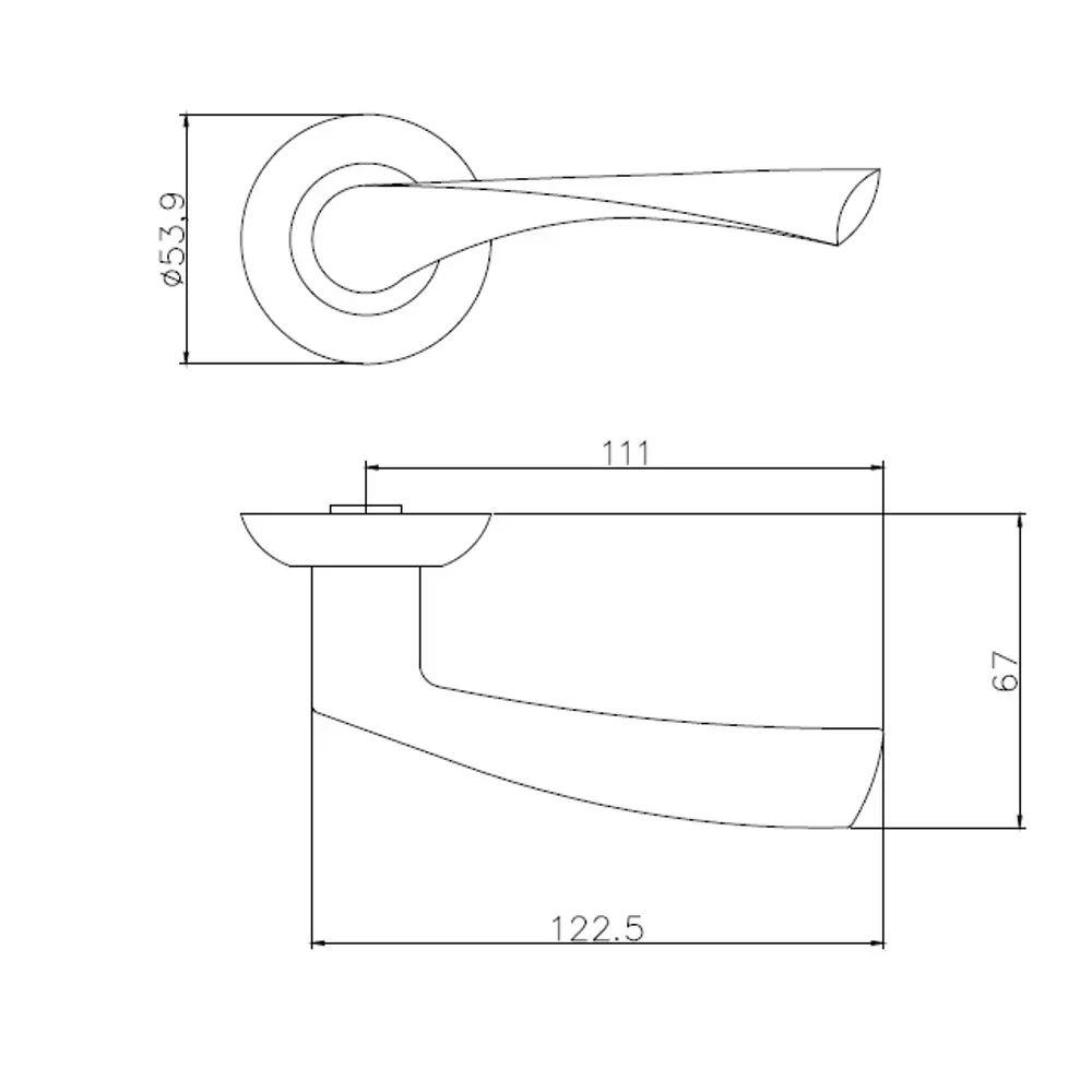Дверные ручки Edson PS5R1 на розетке без замка, графит 85166608 STLM-0059295 - Вид №3