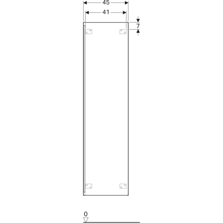 500.637.16.1 Высокий шкафчик Geberit Acanto с одной дверью Geberit  - Вид №3
