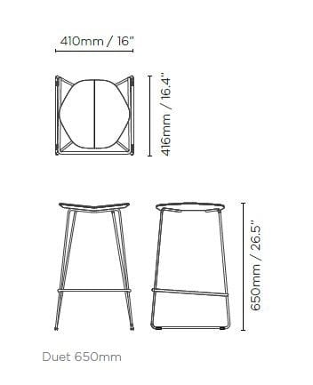 Высокий табурет из ткани Ross Gardam Duet ARCH-00116606 - Вид №5