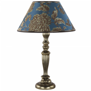 32116,34051 Настольная лампа Богемия Бронза Маргарита Голубая Лагуна BOGACHO