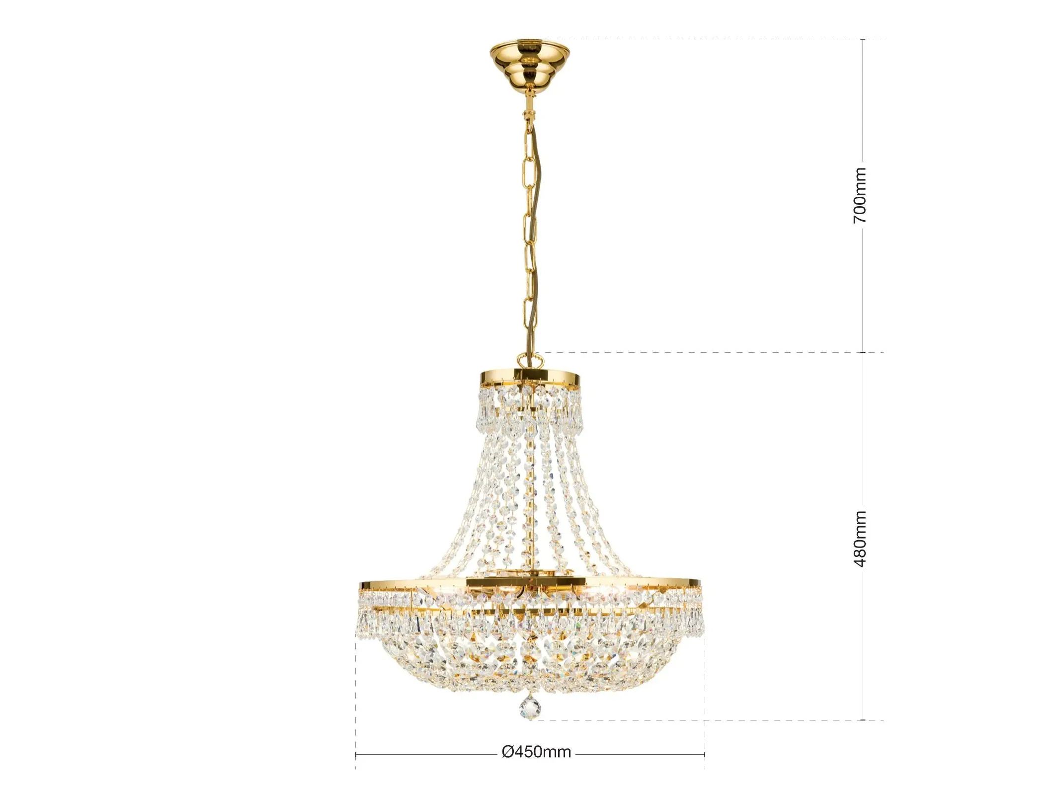 Латунная люстра с кристаллами Orion Sheraton ARCH-00064114 - Вид №4