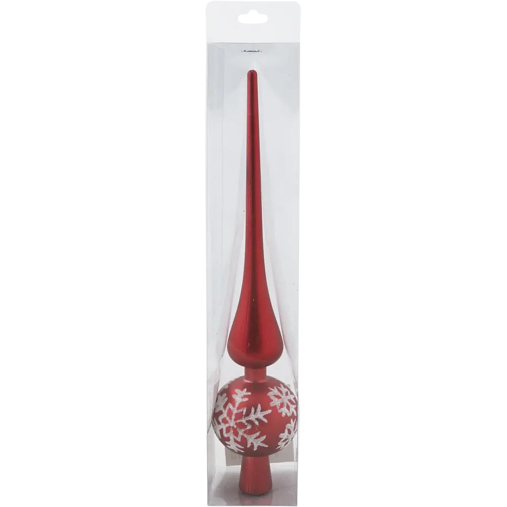 Верхушка на елку Christmas Красная со снежинками h32 см Santreyd STLM-2071322 - Вид №3