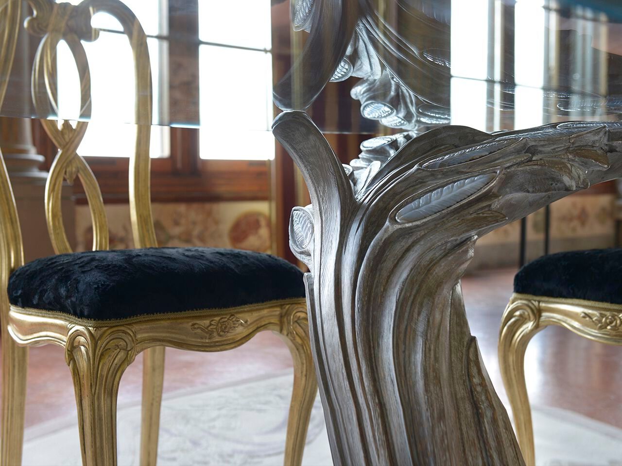 Овальный стол для гостиной из дерева и стекла SAVIO FIRMINO 1604 ARCH-00054076 - Вид №2