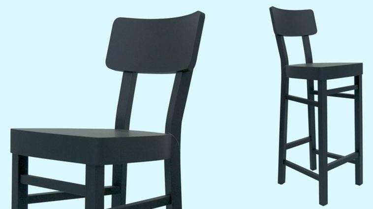 Gervasoni Табурет из бука со спинкой Black sun-id-1508784 - Вид №1