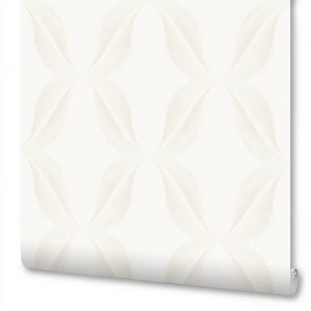 Обои Anturage Otto: белые флизелиновые с геометрическим узором 89404396 STLM-1573344