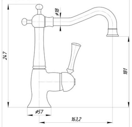 18608 Смеситель Migliore Dallas - Вид №1