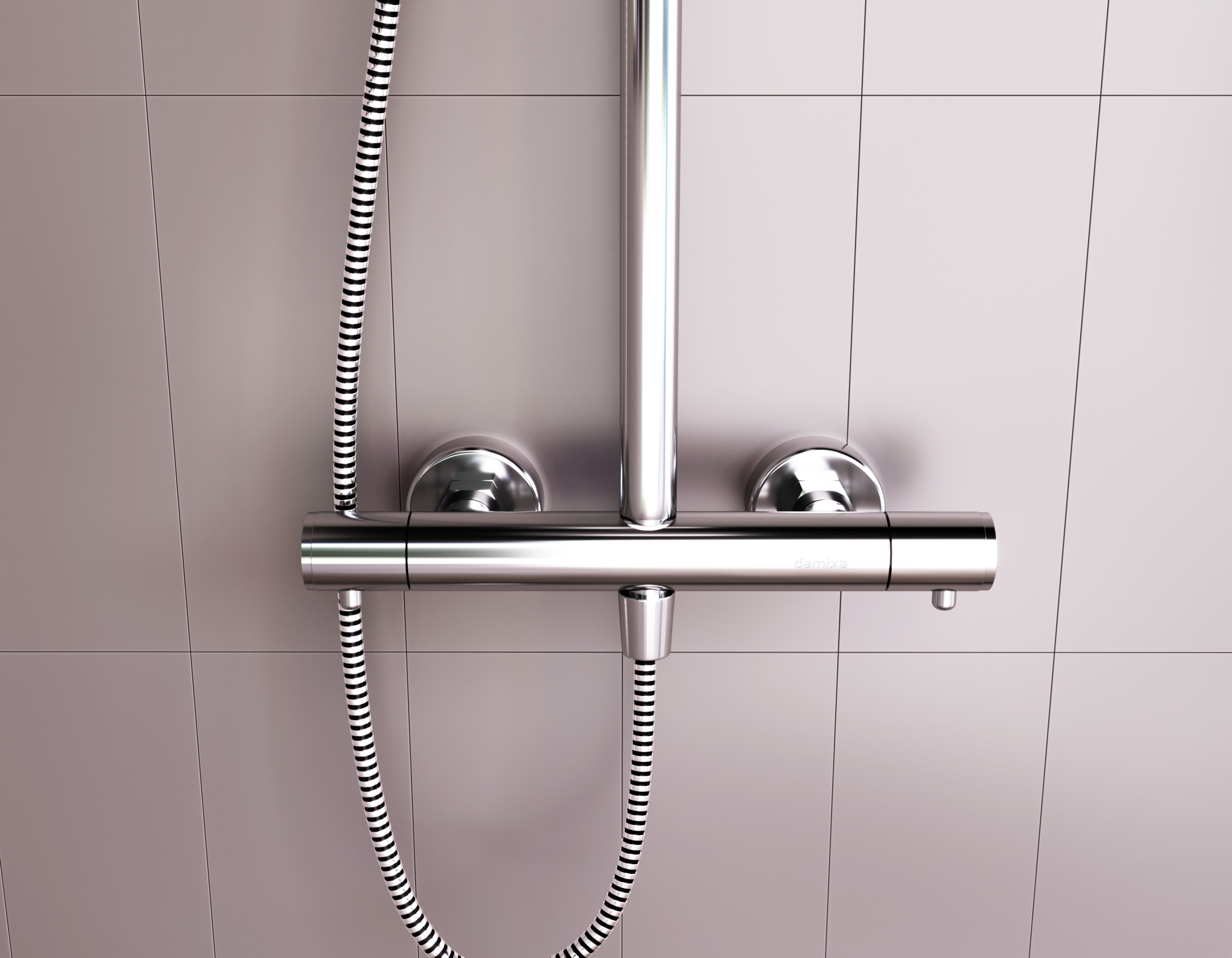 DX218092000 душевая система с ТМС для душа: верхний душ 230*230мм ручной душ 120мм 3 режим Damixa Option - Вид №2