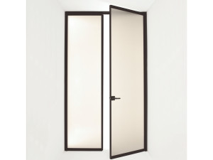 Стеклянная распашная дверь без поддельной рамы