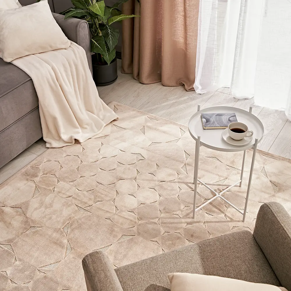 Ковер вискоза Рим 1025J 195x280 см цвет бежевый CTIM STLM-2055425