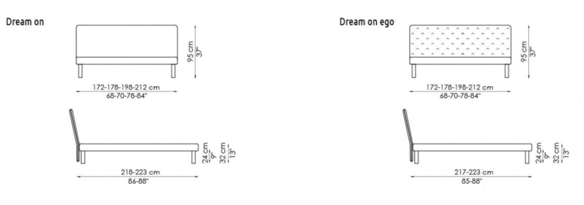 Bonaldo Двуспальная кровать из ткани с мягким изголовьем sun-id-1435318 - Вид №4