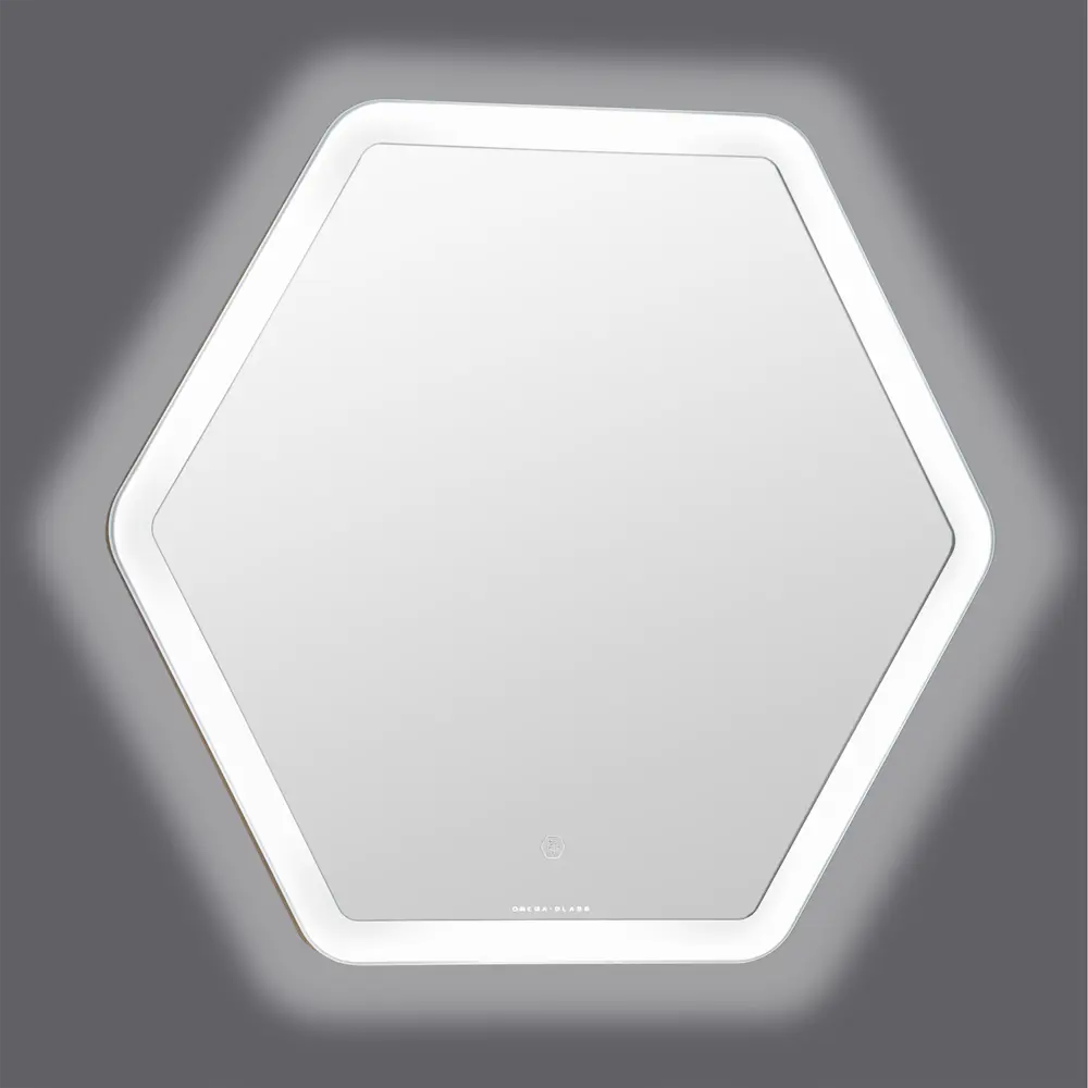 Зеркало для ванной Omega Glass Гавр SD69 с подсветкой 60x67.5 см прямоугольное STLM-2107273