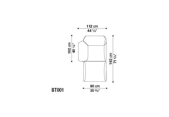 Секционный угловой диван из ткани B&B Italia Outdoor Butterfly ARCH-00072051 - Вид №6