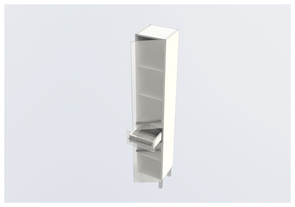 Шкаф-пенал для ванной Aquanet Верона 35 белый (напольный) 00178970 - Вид №4