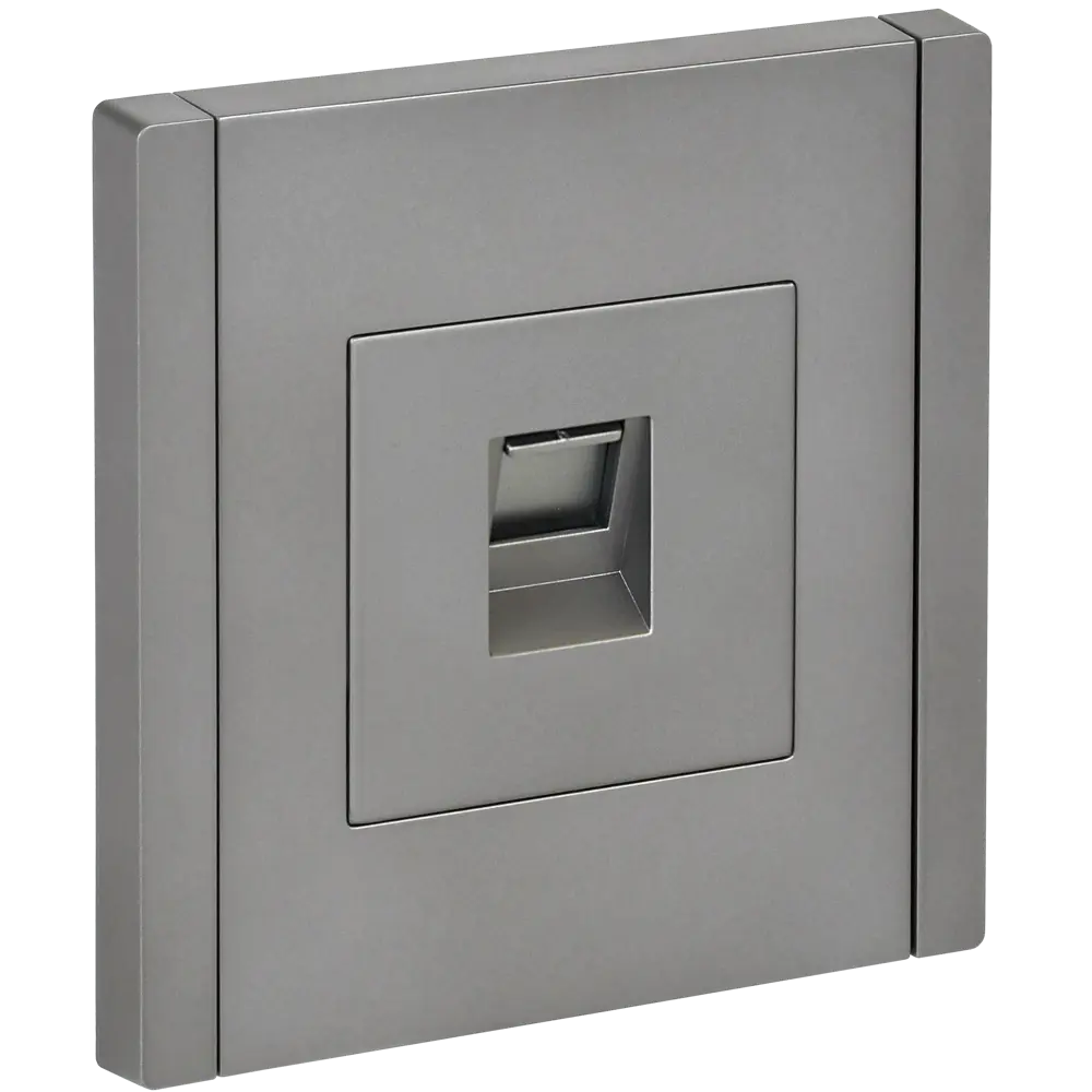Розетка встраиваемая IEK Forte&Piano RJ45 cat 5е цвет сталь 89436007 STLM-2154250