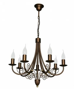 Люстра дизайнерская Bowlers коричневая 10039-7L SUPERNW СВЕЧИ 056731 Коричневый