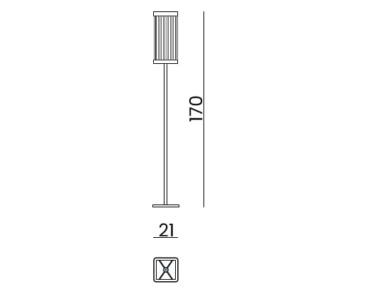 Металл и стекло затемнения светодиодный торшер Bizzotto Italia Atmosphera ARCH-00146631 - Вид №3