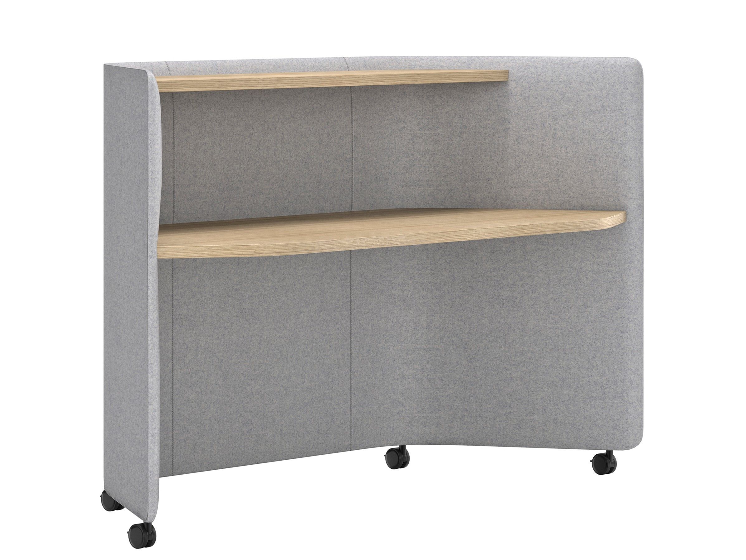 Рабочий стол на колесах со звукопоглощающими перегородками Andreu World In Out Office ARCH-00079816