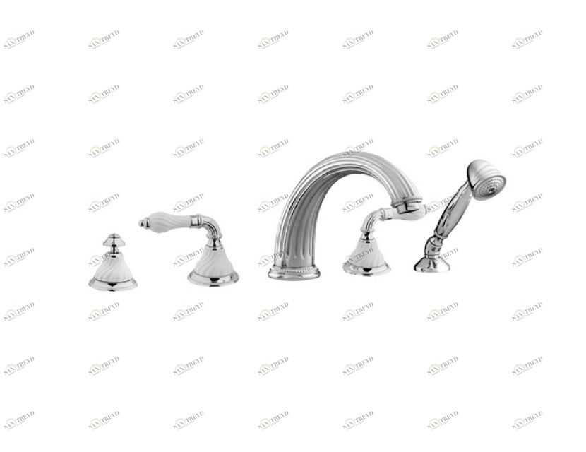 233516.SL00.30 Набор для ванны 5 отверстий витой фарфор Античная латунь Mestre Artica