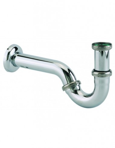 175100 000 00  Трубчатый сифон, регулируемый, с розеткой и розеткой, хромированная латунь Valentin Хром  - Вид №1