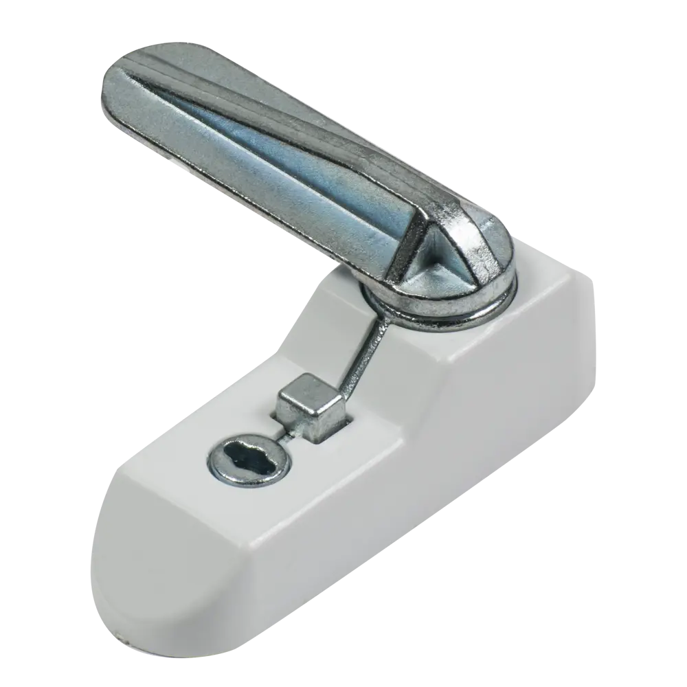 Замок для ПВХ окон металлический, цвет белый, 10 шт ЛЕВША STLM-2100568