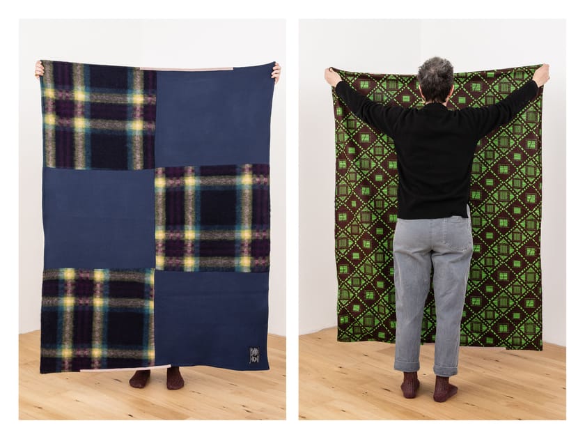 Двусторонний плед из шерсти и хлопка isOnAir 50 повторов ARCH-00081072