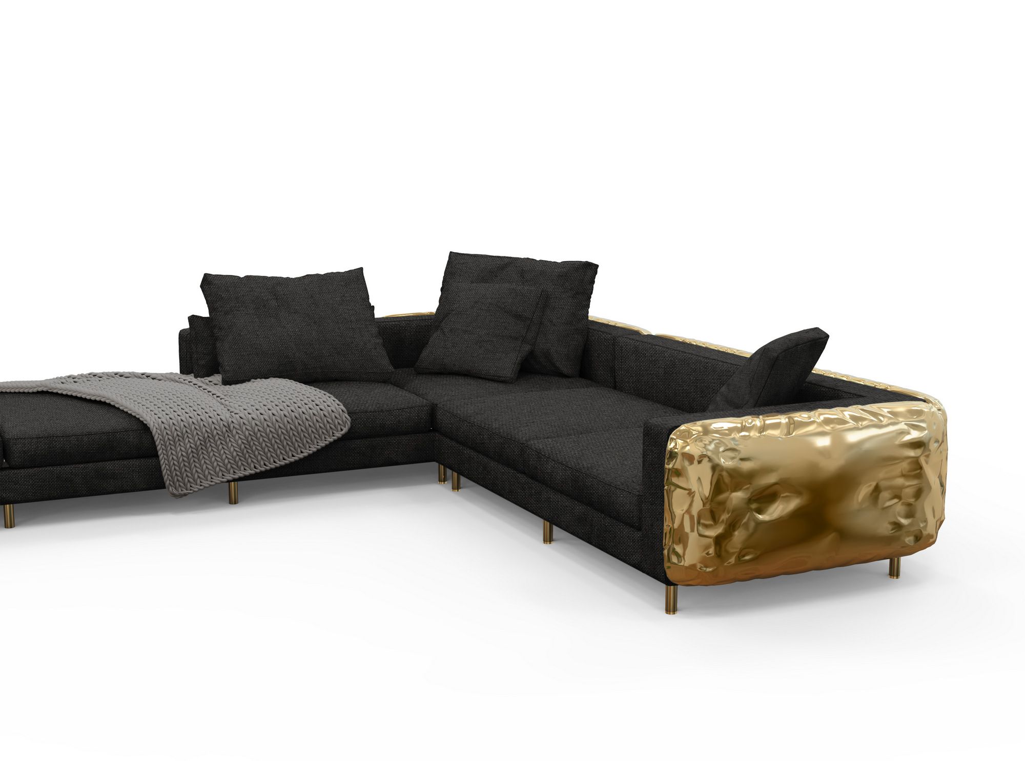 Модульный угловой диван из ткани с полуостровом Boca do Lobo Новые поступления ARCH-00046314 - Вид №12