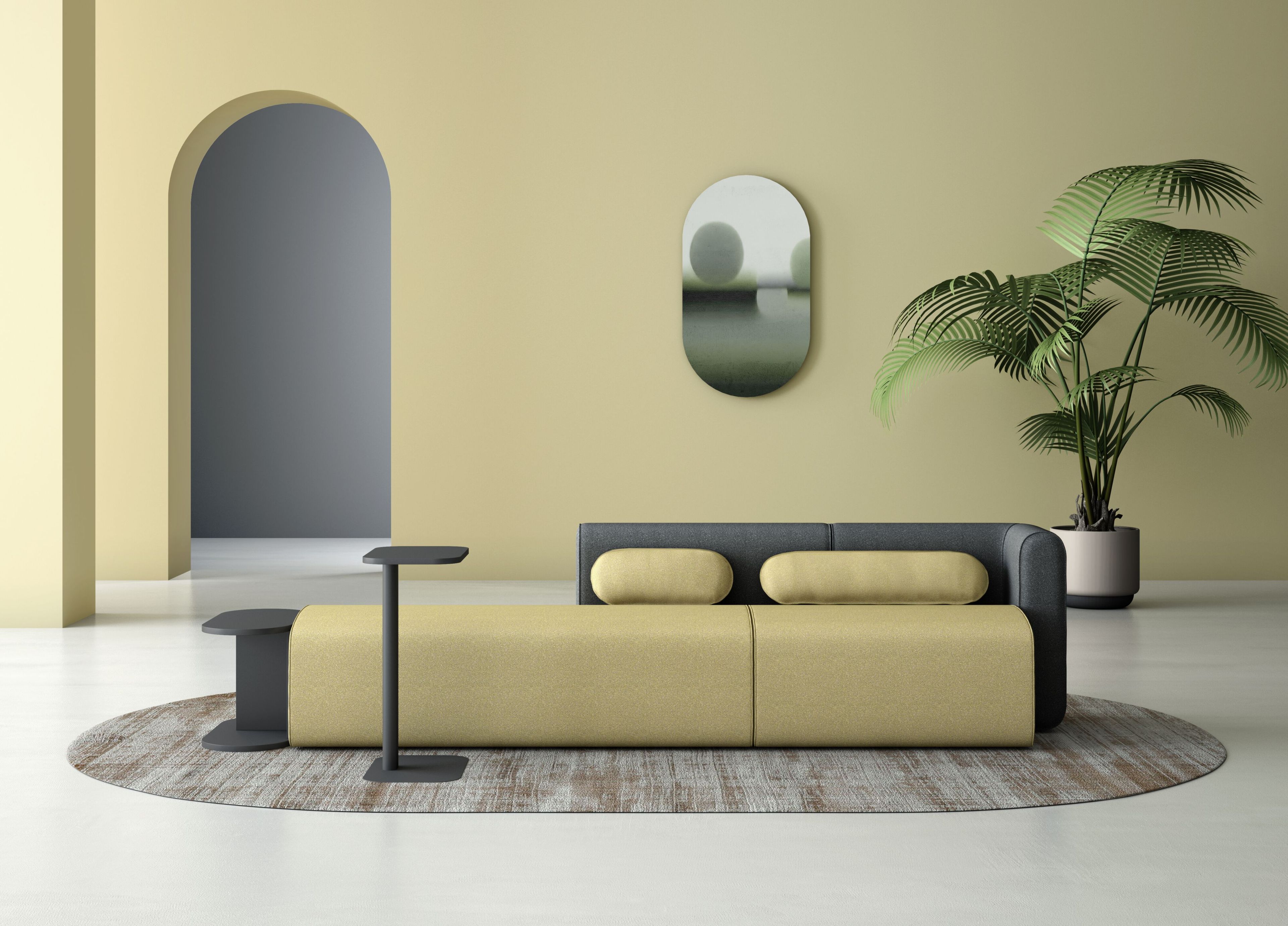 Ткань мягкая модульная скамья для контракта Leyform Noà ARCH-00017966 - Вид №13